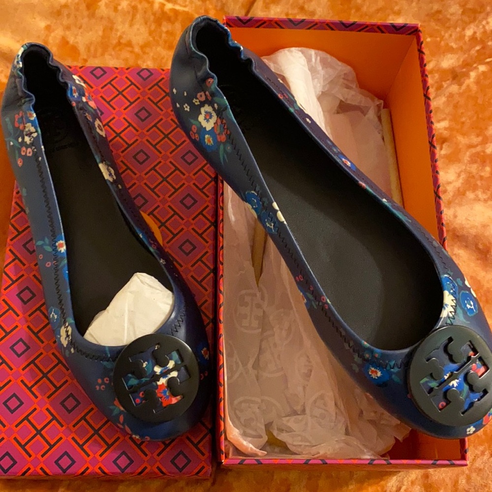 Tory Burch floral flats